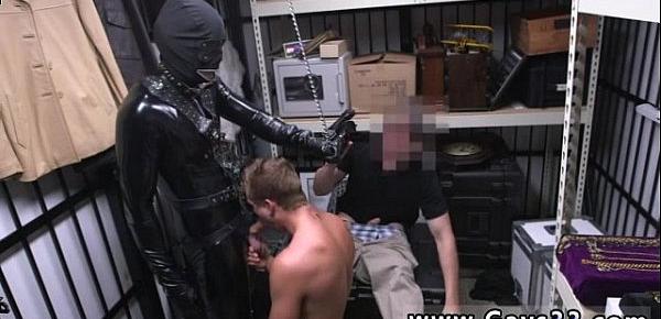  Hot young straight guys make out gay Dungeon sir with a gimp